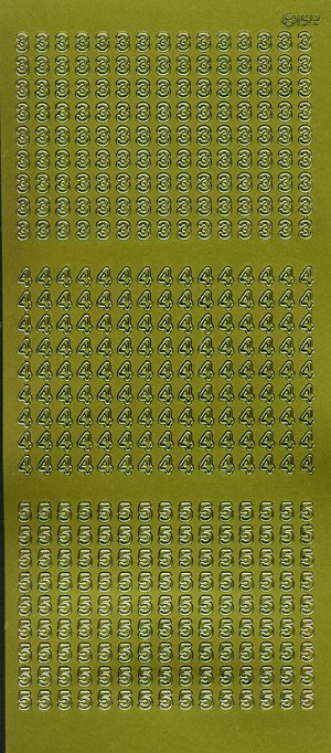 1512 - Tal - 3-4-5 - stickers - guld